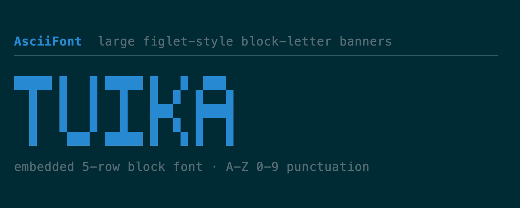 AsciiFont demo