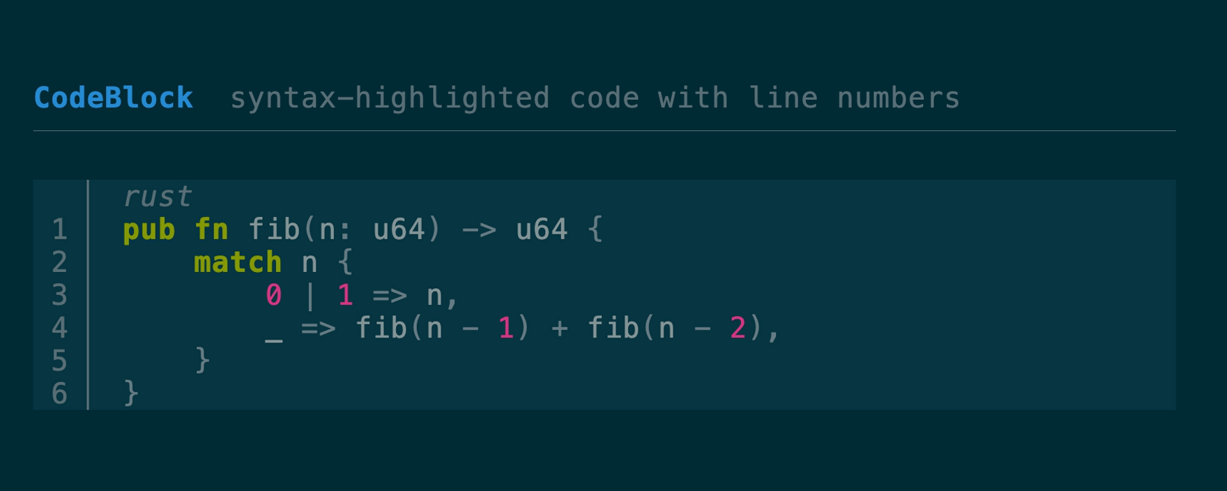 CodeBlock demo