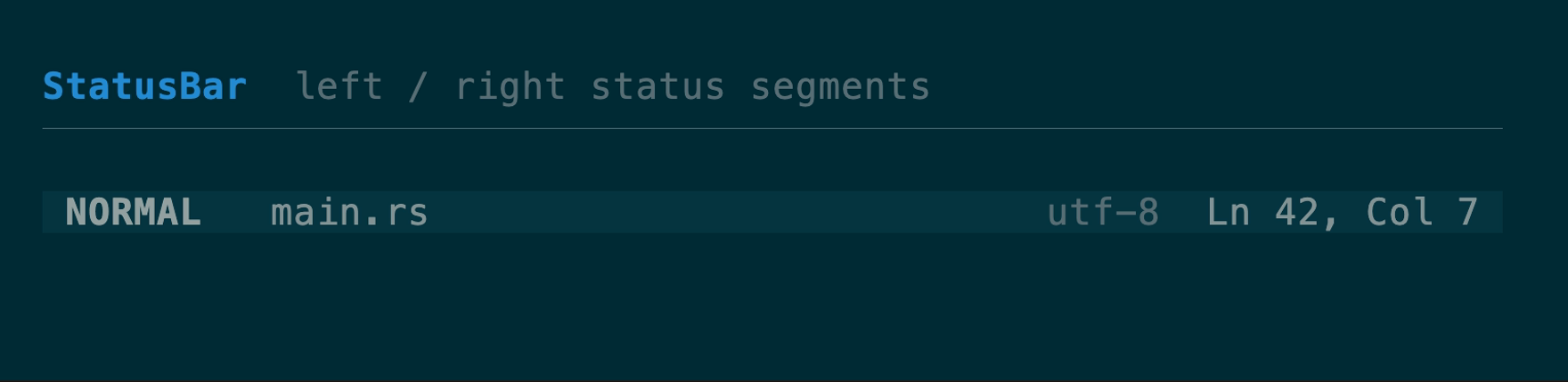 StatusBar demo