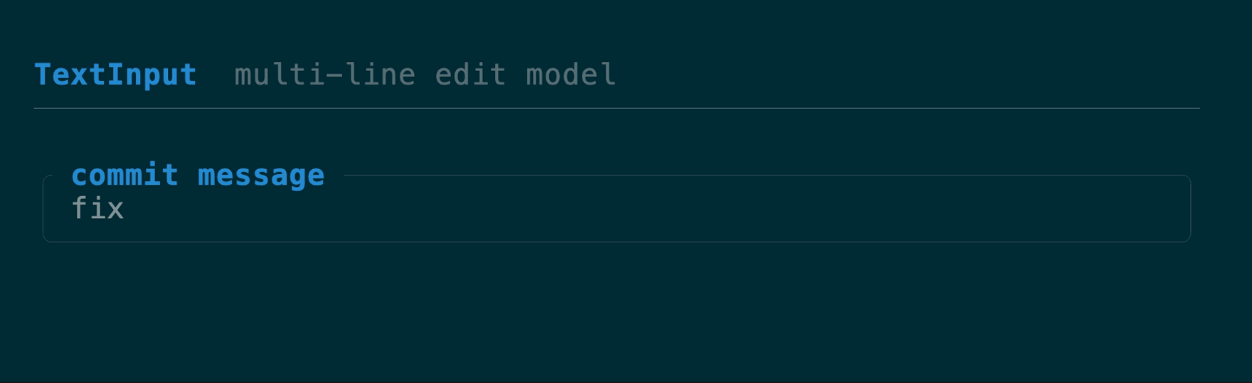 TextInput demo